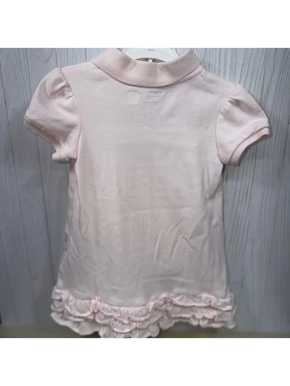 Ralph Lauren Baby Girls Pink Embroidered Polo Dress with Bloomers Size 18M